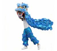 Costume de Mascotte de Danse du Lion, Lion du Sud, Art Folklorique Chinois, Robe de Cosplay, Tailles S, M, L(Blue,M)