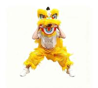 Costume de Mascotte de Danse du Lion, Lion du Sud, Art Folklorique Chinois, Robe de Cosplay, Tailles S, M, L(Yellow,L)