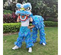 Costume de Mascotte de Danse du Lion Pour Deux Personnes, Chinois Traditionnel, Hauteur 100-180 Cm/39-71 Pouces, Peut Clignoter