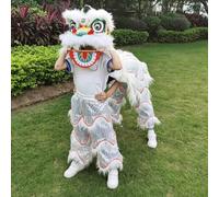 Costume de Mascotte de Danse du Lion Pour Deux Personnes, Chinois Traditionnel, Hauteur 100-180 Cm/39-71 Pouces, Peut Clignoter