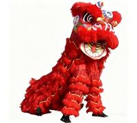 Costume de Mascotte Pour La Danse du Lion Et La Danse du Dragon Chinoises, Convient Aux Personnes Mesurant Entre 150 Et 195 Cm (59 À 77 Pouces).(Red)