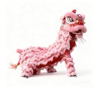 Costume de Mascotte Pour La Danse du Lion Et La Danse du Dragon Chinoises, Convient Aux Personnes Mesurant Entre 150 Et 195 Cm (59 À 77 Pouces).(Pink)