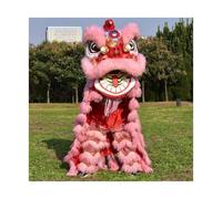 Costume de Mascotte Pour La Danse du Lion | Tenue Traditionnelle Chinoise De Dragon Et de Lion Pour Le Nouvel an Lunaire, Les Carnavals, Taille 150-175 Cm / 59-69 Pouces(Pink,Style A)