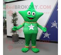 Costume De Mascotte Redbrokoly D'étoile De Mer Vert Forêt Habillé D'une Robe Taille Empire Et De Lacets Multicolore