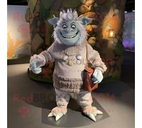 Costume De Mascotte Redbrokoly D'ogre Argenté Personnage Habillé D'un Pull Et De Sacs À Main Multicolore