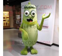 Costume De Mascotte Redbrokoly Olive Ice Personnage Habillé D'une Robe Fourreau Et D'anneaux Multicolore