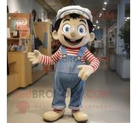 Costume De Mascotte Redbrokoly Tan Mime Habillé D'un Short En Jean Et De Mitaines Multicolore