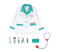 Costume de médecin pour enfants, filles et garçons, kit de déguisement pour Halloween, occupation, cosplay, accessoires de costume d'Halloween