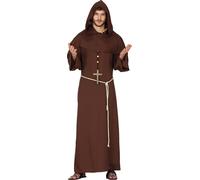 Costume de moine Robe de prêtre Robe de moine pour hommes, taille : 46 - 48 (S) Couleur : brun