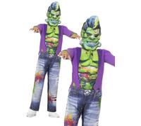 Costume De Monstre Pour Garçons Frankenstein D'Halloween Tenue Fantaisie Frankie