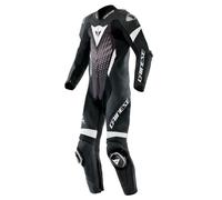 Dainese Laguna Seca 6, combinaison en cuir 1pcs. perforée 46 Noir/Blanc/Gris Noir/Blanc/Gris