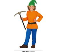 Costume de nain pour enfants Mardi Gras vert-orange-bleu