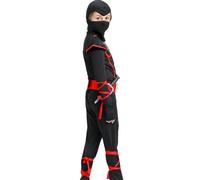 Costume de ninja d'Halloween pour enfants - Combinaison dragon ninja - Costume d'Halloween pour garçon à enfiler et pour jeu de rôle