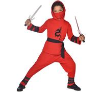 Costume de ninja Dragon rouge 3-4 ans