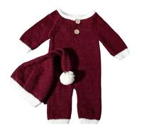 Costume de Noël 2 en 1 pour nouveau-né - Ensemble d'accessoires de studio photo pour bébé - Tenue de douche