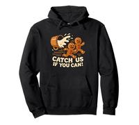 Costume de Noël Amusant « Catch us If You Can Gingerbread » Sweat à Capuche