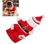 Costume de Noël chaud et classique pour chien - Costume de Noël doux pour la peau avec chapeau pour les fêtes quotidiennes Conçu pour les chiens de petite, moyenne et grande taille, peluche, husky,