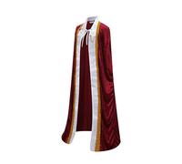 Costume de Noël de cosplay pour femme, cape de roi, cape de sorcière, cape de sorcière, cape de sorcière, cape de sorcière, unisexe, pour Halloween, carnaval, bordure dorée, fermeture de sorcière