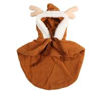 Costume de Noël en Forme d’élk pour Chien Mignon, Sweat à Capuche sans Fil en Forme de Renne pour Animaux de Compagnie, vêtement de Cosplay en Polaire Douce et Chaude, Coupe Ample, (XL)