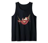 Costume de Noël Paresseux avec Père Noël dans Un hamac Débardeur