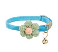 Costume de Noël pour animal domestique - Collier pour chien et chat - Collier à fleurs - Accessoire d'anniversaire pour animal domestique - Clochettes souples réglables - Taille L