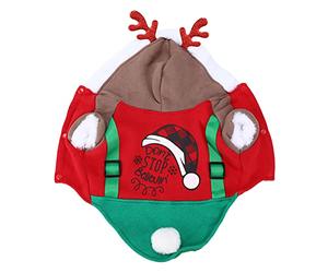 Costume de noël pour Animaux de Compagnie Joyeux, Saisons d'automne et d'hiver, Costumes de cerf Mignons pour Chiens de Petite et Moyenne Taille (XL)