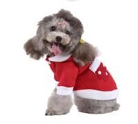 Costume de Noël pour chien - Vêtement d'hiver pour chien - En velours corail - Vêtement tendance avec capuche - Pour Noël (SDZ128 M)