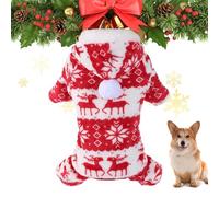 Costume de Noël pour chien - Vêtements pour animaux de compagnie Tricots chauds,Tenue d'hiver pour Chat, Costume de Noël pour Petits et Grands Chiens