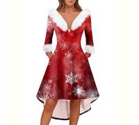 Costume de Noel Sequins Soirée Fete Bustier Nouvel Hiver Gala Sapin Soiree Christmas Costume Robe Pull Femme Hiver Longue Sequin Jupe Manche Pull Robe Noel Femme S