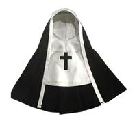 Costume de nonne pour chien - Robe de costumade amusante pour animal de compagnie, tenue humoristique pour sœur | Costume d'Halloween pour petite fille, chiot, nonne, accessoire de costume religieux