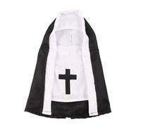 Costume de nonne pour Halloween, déguisement de chat et chien, cape de nonne, vêtements de jeu de rôle, cadeau d'Halloween, tenue pour animal domestique