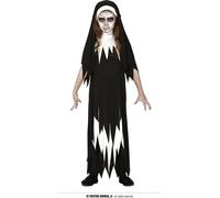 Costume de nonne zombie pour enfants Halloween noir et blanc