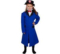 Costume de Nounou Victorien pour Enfant de Taille Moyenne, de 7 à 9 Ans