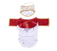 Costume de pape pour chien, chapeau et peignoir, vêtement amusant pour chiot, parfait pour les vacances, les événements, les festivals, les divertissements, les spectacles, le cosplay, les