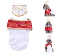 Costume de pape pour chien, costume de pape, chapeau de pape pour chien, costume d'Halloween pour cosplay, costume de chien, grand pape sacré