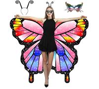 Costume de papillon pour femme - Impression double face - Costumes d'Halloween - Ailes de papillon pour femmes et adultes - G7671