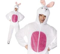 Costume De Pâques Pour Adultes Lapin En Peluche Élégant Unisexe M L