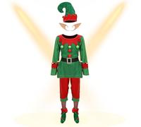 Costume de Père Noël à manches longues pour , accessoires de Noël, déguisement de Père Noël pour bal masqué, fête, événements, théâtre, carnaval
