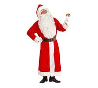 Costume de Père Noël en velours super luxueux pour homme XXL