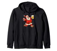 Costume de Père Noël Joyeux avec bière pour Noël Sweat à Capuche