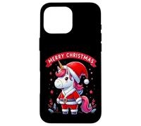Costume de Père Noël Licorne de Noël Merry Christmas Magic Coque pour iPhone 16 Pro Max