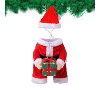 Costume de Père Noël pour animal de compagnie, tenue de cosplay pour chat | Costume de Père Noël pour animal de compagnie, tenue de cosplay pour chat et chien avec utilité festive