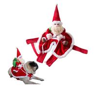 Costume de Père Noël pour chien, costume de Noël pour animal domestique, vêtement amusant pour chat pour fête de Noël, accessoire de cosplay pour chiens de petite et moyenne taille