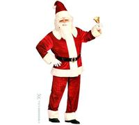 W WIDMANN MILANO Party Fashion - Costume Père Noël de luxe en velours XL Rouge