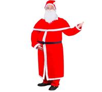 vidaXL Costume de Père Noël Adulte Homme Déguisement Cape Chapeau Barbe Fête