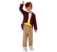 Costume de personnage de M. Fox pour enfants, fantastique renard pour la journée mondiale du livre, costume pour garçons Roald Dahl Fox Semaine du livre, tenue d'école, scène animale