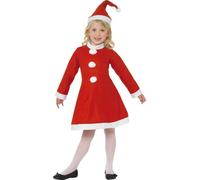 Costume De Petite Mère Noël Pour Fille Sd M Blanc