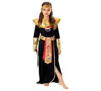 Costume De Pharaon Noir Pour Filles Robe Égyptienne Déguisement Cléopâtre