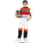 Costume de pilote de course pour enfants Carnaval blanc-orange