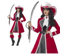 Costume De Pirate Authentique Pour Femme Capitaine Deluxe Robe De Boucanier S-L